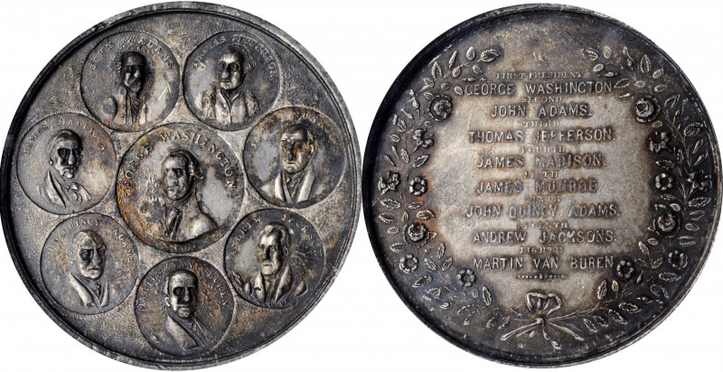 Washingtoniana

Undated (ca. 1856) Eight Presidents Medal without Signature. R...
