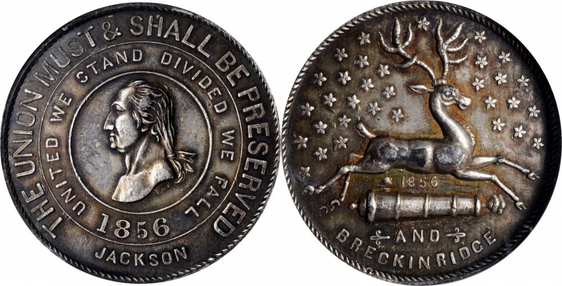 Washingtoniana

1856 Buchanan, Breckinridge Campaign Medal. Musante GW-155, Ba...