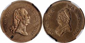 Washingtoniana

Undated (ca. 1860) George Washington - Martha Washington Medalet. By Robert Lovett, Jr. Musante GW-265, Baker-208E, Fuld-115/115A d....