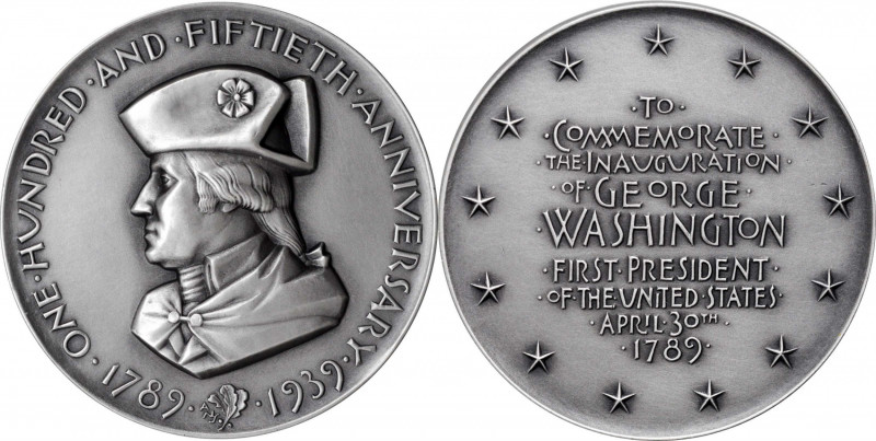 Washingtoniana

1939 Washington Sesquicentennial ANS Medal. By Albert Stewart....