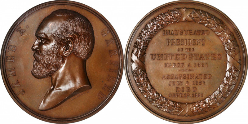 Presidents and Inaugurals

"1881" James A. Garfield Memorial Medal. By Charles...