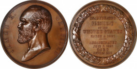 Presidents and Inaugurals

"1881" James A. Garfield Memorial Medal. By Charles E. Barber and George T. Morgan. Julian PR-21. Bronze. MS-65 BN (NGC)....