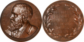 Presidents and Inaugurals

"1889" Benjamin Harrison Presidential Medal. By Charles E. Barber. Julian PR-24. Bronze. MS-67 BN (NGC).

77 mm. Except...