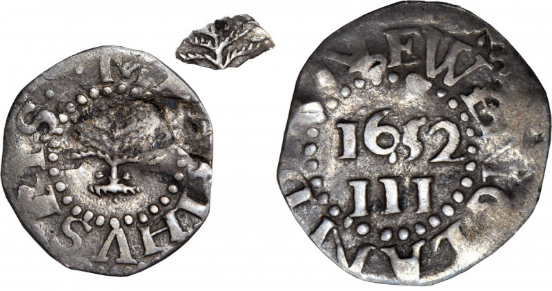 Pine Tree Threepence

1652 Pine Tree Threepence. Noe-34, Salmon 1-A, W-630. Ra...