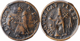 St. Patrick Farthing

Undated (ca. 1652-1674) St. Patrick Farthing. Martin 6a.1-Ba.6, W-11500. Rarity-6+. Copper. Annulet, Small 8, and Martlet Belo...