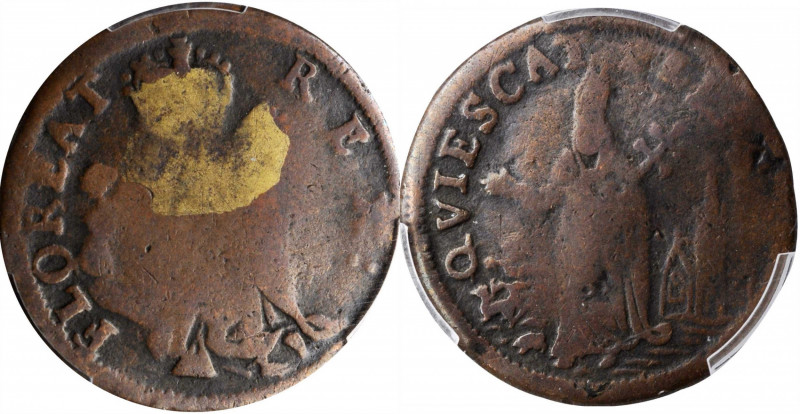 St. Patrick Farthing

Undated (ca. 1652-1674) St. Patrick Farthing. Martin 8a....