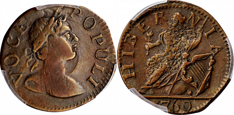 Voce Populi Farthing

1760 Voce Populi Farthing. Nelson-1, W-13800. Rarity-5. ...