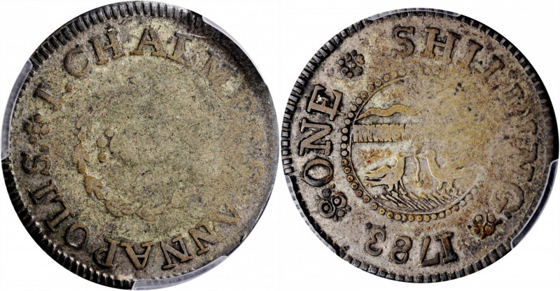 John Chalmers Shilling

1783 John Chalmers Shilling. W-1790. Rarity-4. Birds, ...