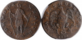 Massachusetts Cent

1788 Massachusetts Cent. Ryder 3-E, W-6220. Rarity-4. Slim Indian, Period After MASSACHUSETTS. VF-20 (PCGS).

137.8 grains. Or...