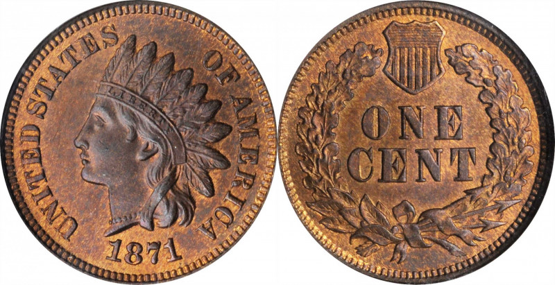 Indian Cent

1871 Indian Cent. Bold N. MS-65 RB (NGC). OH.

Otherwise medium...