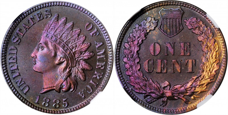 Indian Cent

1885 Indian Cent. Proof-67 BN (NGC).

An exquisite specimen, bo...