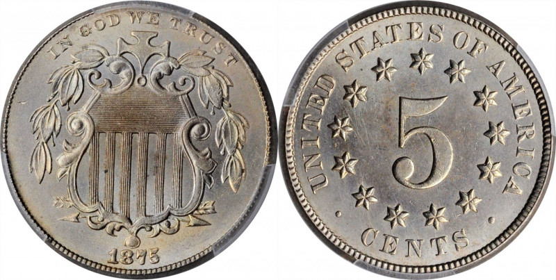 Shield Nickel

1875 Shield Nickel. MS-66 (PCGS). CAC.

Direct lighting calls...