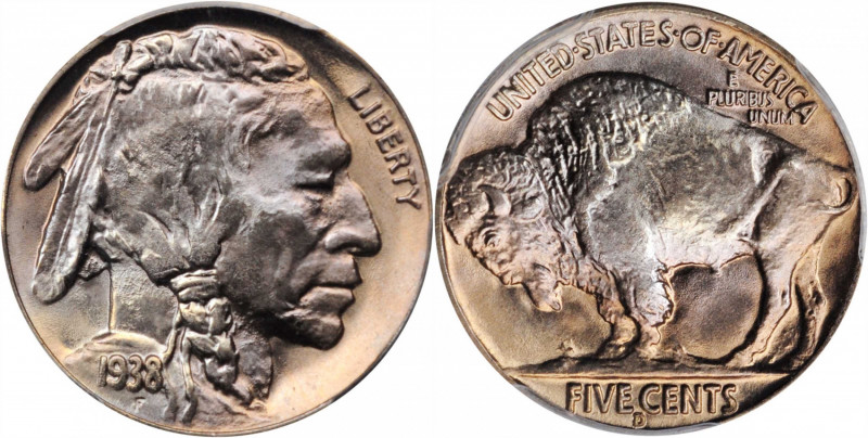 Buffalo Nickel

1938-D/S Buffalo Nickel. MS-67+ (PCGS). CAC.

A visually exc...