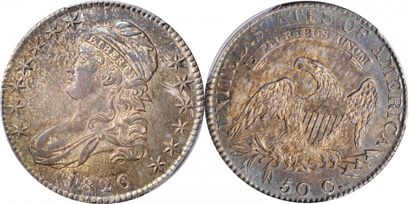 Capped Bust Half Dollar

1820/19 Capped Bust Half Dollar. O-101. Rarity-1. Squ...