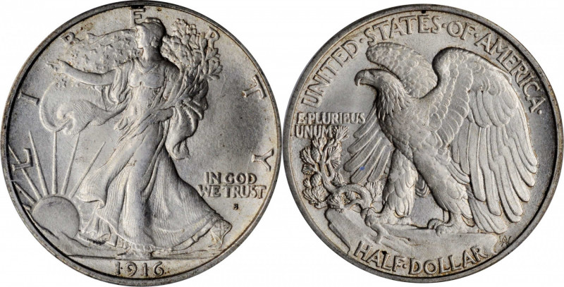 Walking Liberty Half Dollar

1916-S Walking Liberty Half Dollar. MS-63 (PCGS)....