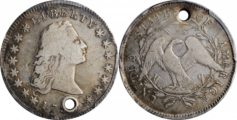 Flowing Hair Silver Dollar

1795 Flowing Hair Silver Dollar. BB-21, B-1. Rarit...