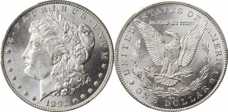 Morgan Silver Dollar

1892-CC Morgan Silver Dollar. MS-65 (PCGS).

Intensely...