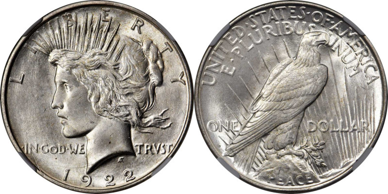 Peace Silver Dollar

Phenomenal Condition Rarity 1922-D Peace Dollar

1922-D...