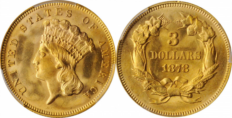 Three-Dollar Gold Piece

1878 Three-Dollar Gold Piece. MS-65 (PCGS).

This i...