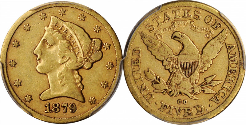 Liberty Head Half Eagle

1879-CC Liberty Head Half Eagle. Winter 1-A. VF-30 (P...