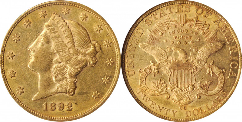 Liberty Head Double Eagle

1892-CC Liberty Head Double Eagle. AU-53 (NGC).

...