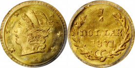 California Small Denomination Gold

1871 Round 25 Cents. BG-812. Rarity-5-. Liberty Head. MS-67+ (PCGS).

Sole finest certified for the variety at...