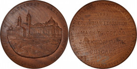Columbiana

1893 World's Columbian Exposition Machinery Hall Medal. Eglit-149, Cleveland-56, Storer-132. Compressed Walnut Wood. Mint State.

89 m...