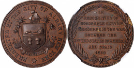 Military Medals

1898 City of Albany Medal in Recognition of Service in the Spanish-American War. Bronze. MS-62 BN (NGC).

Obv: A variation on the...