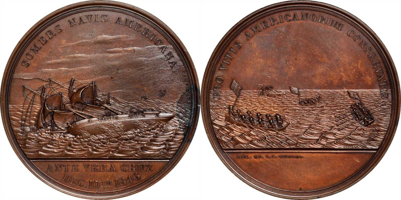 Naval Medals

"1846" The Mexican War / Loss of the Somers Medal. By Charles Cu...