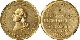 Washingtoniana

Undated (ca. 1855) King Alcohol Medal. Musante GW-177, Baker-334. Brass. Reeded Edge. MS-64 PL (NGC).

24 mm.

Estimate: 300