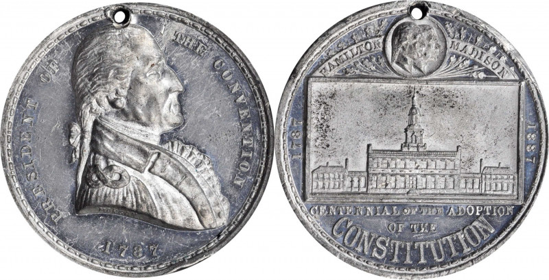 Washingtoniana

"1787" (ca. 1887) Centennial of the Constitution Medal. Presid...