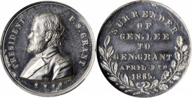 Political Medals and Related

"1865" (1872) Ulysses S. Grant Campaign Medal. DeWitt-USG 1872-7. White Metal. MS-63 DPL (NGC).

28 mm.

Estimate:...