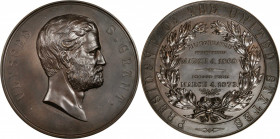 Presidents and Inaugurals

"1873" (1879) Ulysses S. Grant Presidential Medal. By William and Charles E. Barber Julian PR-15. Bronze. Mint State.

...