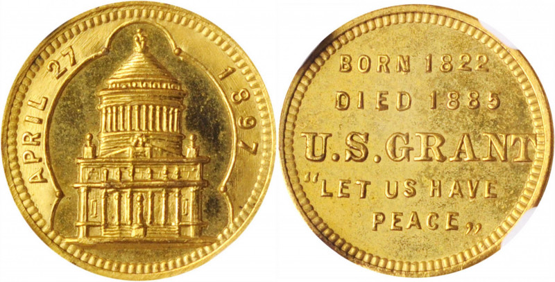 Presidents and Inaugurals

1897 Ulysses S. Grant Memorial Medalet. Gilt. MS-65...