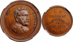 George H. Lovett Medals

"1863" Major General H.G. Berry Memorial Medal. By George Hampden Lovett. Copper. MS-64 BN (NGC).

28 mm. Obv: Bust of th...