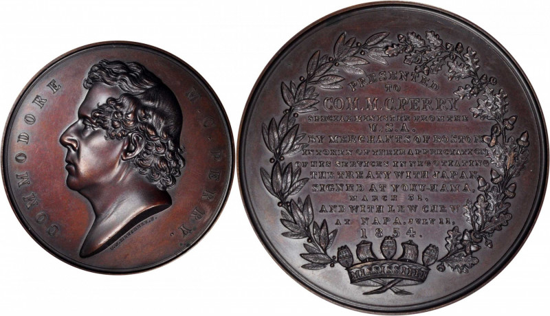 Personal Medals

"1854" (1856) Commodore Matthew C. Perry, Treaty with Japan M...