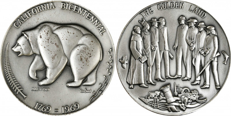 Commemorative Medals

1969 California Bicentennial Medal. Silver. Mint State....