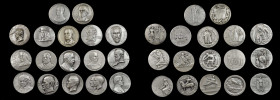 Commemorative Medals

Lot of (17) Hall of Fame for Great Americans Medals, 1960s-1970s. Silver. Mint State.

45 mm, .999 fine. The weights are not...