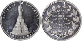 So-Called Dollars

1889 National Monument to the Forefathers Medal. HK-148B. White Metal. MS-63 DPL (NGC).

38 mm. Pierced for suspension. Obv: Th...