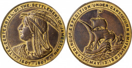 So-Called Dollars

1907 Jamestown Tercentennial Exposition. Official Medal. HK-347. Rarity-4. Gilt. AU-58 (PCGS).

34 mm.

Estimate: 75