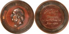 School, College and University Medals

1892 George Peabody Award Medal. By Henry Mitchell. Julian SC-31. Bronze. MS-63 BN (NGC).

64 mm. Central r...