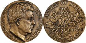 School, College and University Medals

Undated (1964) Baltimore, Maryland Julius Hofmann Memorial Fund Medal. Bronze. Mint State.

57 mm. Obv: Bus...