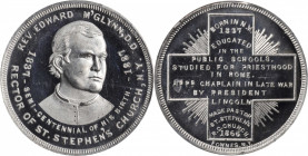 Religious, Society, and Fraternal Medals

1887 Reverend Edward M'Glynn, St. Stephen's Church, New York Memorial Medal. White Metal. MS-67 DPL (NGC)....