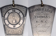 Masonic Chapters

Massachusetts--Fitchburg. Undated Masonic Keystone. Silver. Very Fine.

31 mm x 36 mm, excluding loop. 13.8 grams total weight. ...