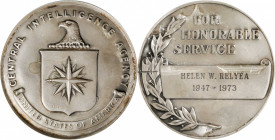 Military and Civil Decorations

1973 Central Intelligence Agency Honorable Service Medal. Silver. About Uncirculated.

74 mm. 225.6 grams. Obv: CI...