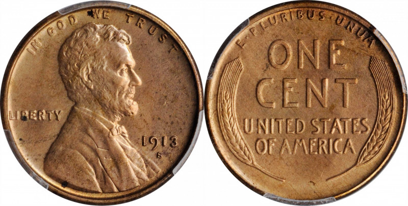 Lincoln Cent

1913-S Lincoln Cent. Unc Details--Questionable Color (PCGS).

...