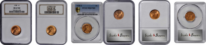 Lincoln Cent

1938 Lincoln Cent. PDS Set. MS-67 RD (PCGS).

All examples are...