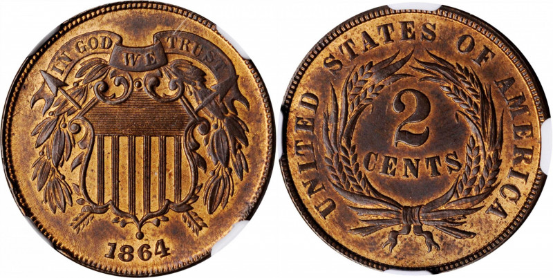 Two-Cent Piece

1864 Two-Cent Piece. Large Motto--Rotated Dies--MS-65 RB (NGC)...