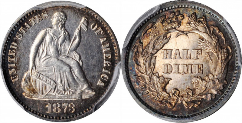 Liberty Seated Half Dime

1873 Liberty Seated Half Dime. Proof-62 (PCGS).

P...