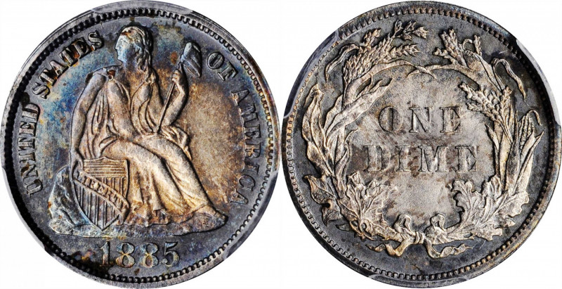 Liberty Seated Dime

1885 Liberty Seated Dime. MS-63 (PCGS).

PCGS# 4694. NG...